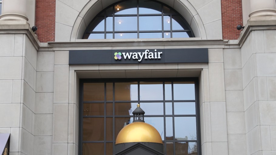 Wayfair's Boston building on Boylston St. is pictured on Feb. 13, 2020.