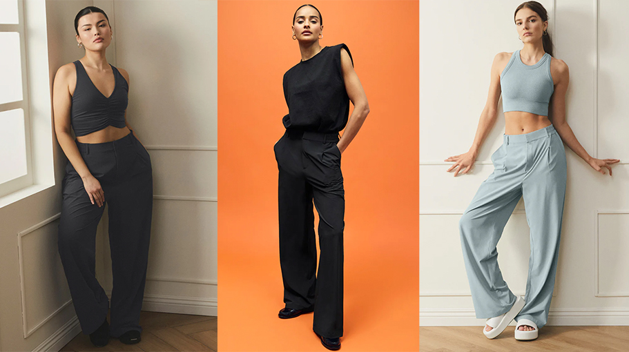 Three women in high waist pursuit pant