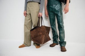 Backstage at Loewe Men's Spring 2024