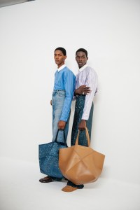 Backstage at Loewe Men's Spring 2024