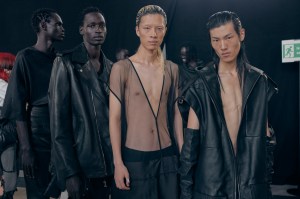 Backstage at Rick Owens Men's Spring 2024