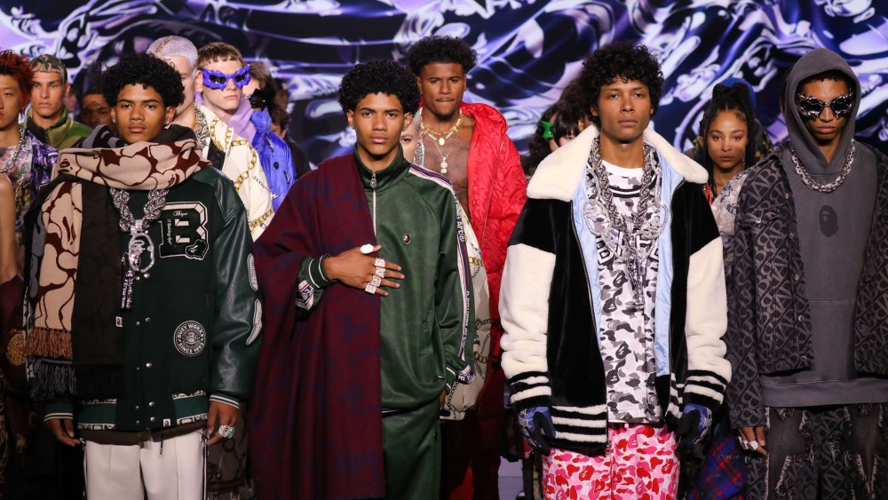 BAPE, June 2023, Terminal 5, New York CityA look from the Bape Runway Show.