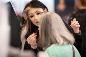 Customers shopping at the Sephora in Century City, Los Angeles.