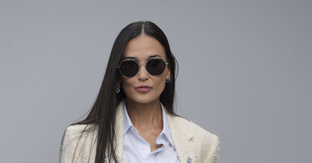 Demi Moore attends the Dior Homme Menswear Spring/Summer 2024 show as part of Paris Fashion Week on June 23, 2023 in Paris, France.