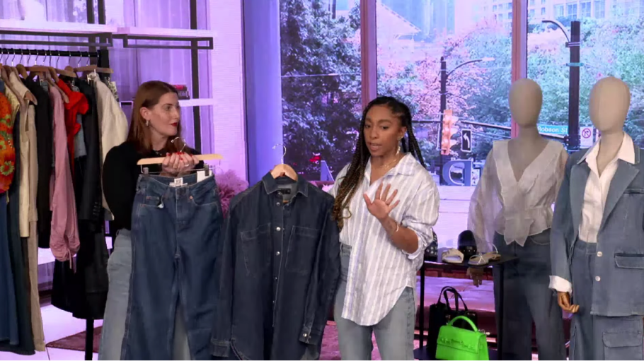 Nordstrom fashion editor Kate Bellman curates denim with senior stylist Ebony Campbell.