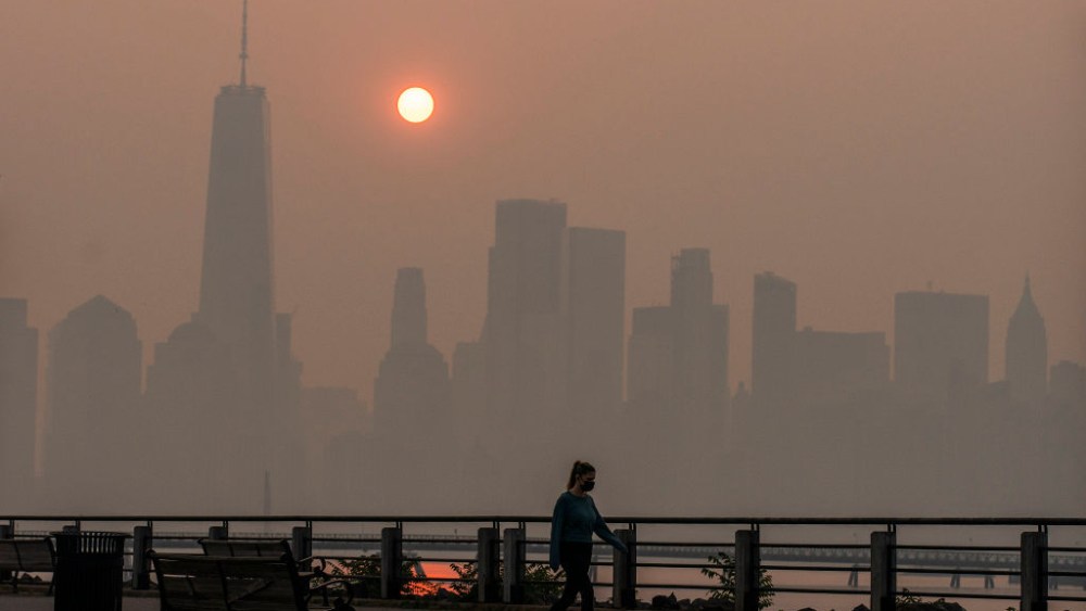 Smoke from Canada wildfires covered the city during market week.