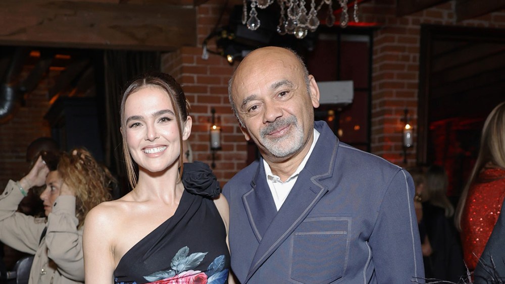 LOS ANGELES, CALIFORNIA - MAY 31: (L-R) Zoey Deutch and Christian Louboutin pose as Christian Louboutin and Rossy De Palma host Loubi Tablao inspired celebration for Flamencaba Collection at Carondelet House on May 31, 2023 in Los Angeles, California. (Photo by Stefanie Keenan/Getty Images for Christian Louboutin)