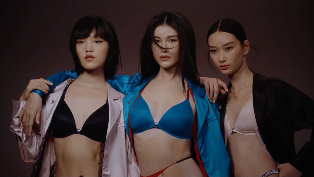 A still from the Victoria's Secret and Rui-Built collaboration teaser video.