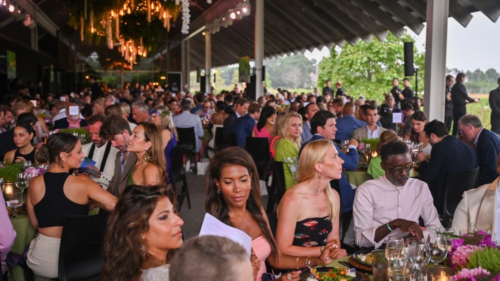 Inside the Parrish Museum Midsummer dinner.