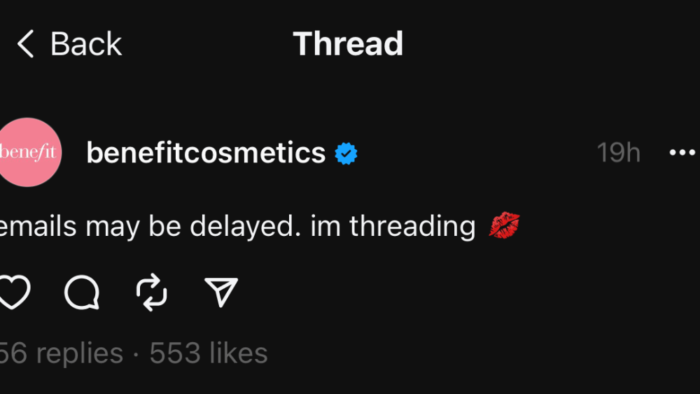 Beauty brands, retailers and creators are taking to Threads with personable and interactive posts.