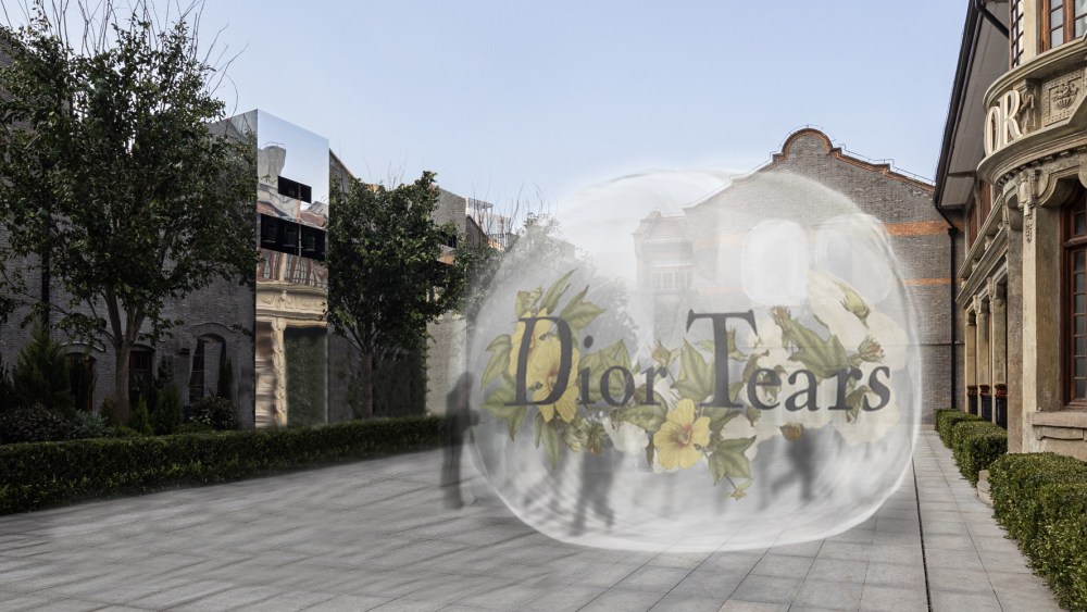 A rendering of the Dior Tears pop-up in Shanghai