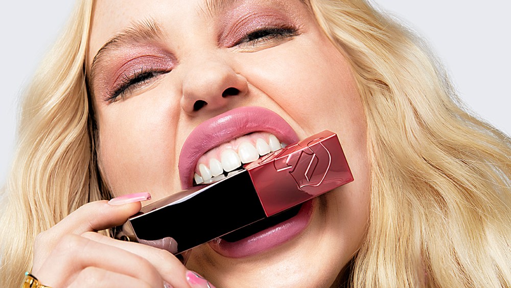 Chloe Cherry fronts Urban Decay's Lip Bond liquid lipstick.