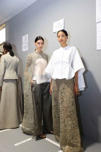 Backstage at Christian Dior Couture Fall 2023