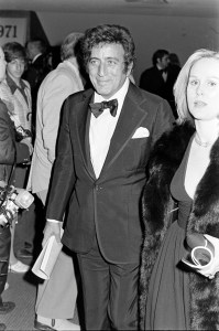Tony Bennett at the opening party for Filmex '75 at the Century Plaza Hotel in LA, 1975