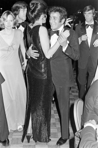 Tony Bennett dances during the opening party for Filmex '75