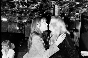 Jane Birkin and Catherine Deneuve attend a party at Regine's in Paris, France in 1977.