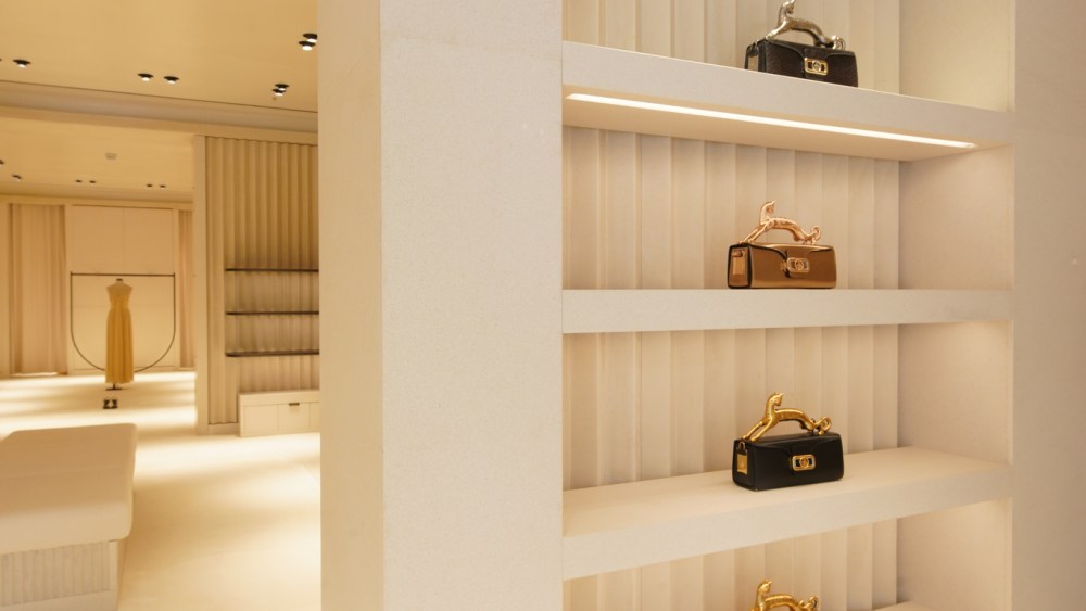 Inside the new Lanvin store opening on Madison Avenue.