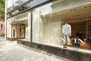 Inside the new Lanvin store opening on Madison Avenue.