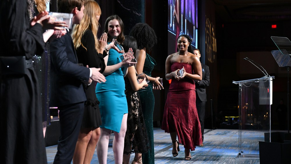 Fashion Scholarship Fund 2020 Finalists onstage at The Gala at New York Hilton