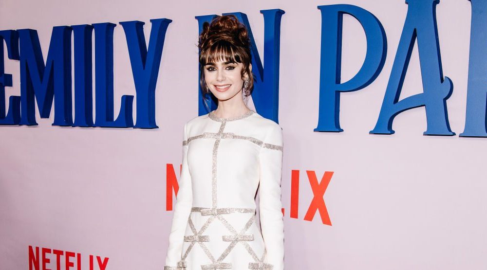 Lily Collins at a screening of "Emily In Paris" in 2022.