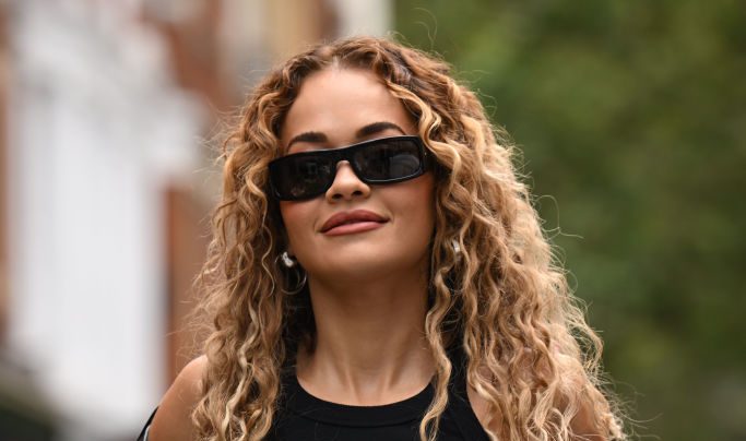 Rita Ora is seen arriving at Global Radio on July 14 in London.