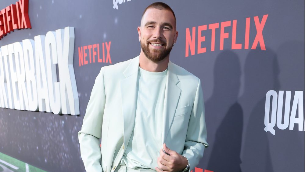 Travis Kelce at the "Quarterback" premiere on July 11 in Los Angeles.