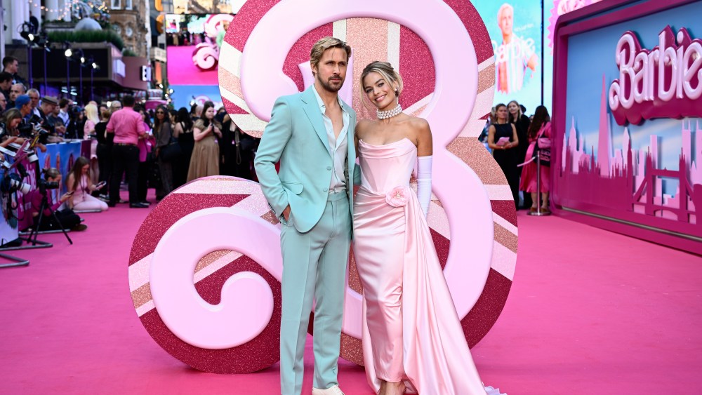 LONDON, ENGLAND - JULY 12: Ryan Gosling and Margot Robbie attend the "Barbie" European Premiere at Cineworld Leicester Square on July 12, 2023 in London, England. (Photo by Gareth Cattermole/Getty Images)