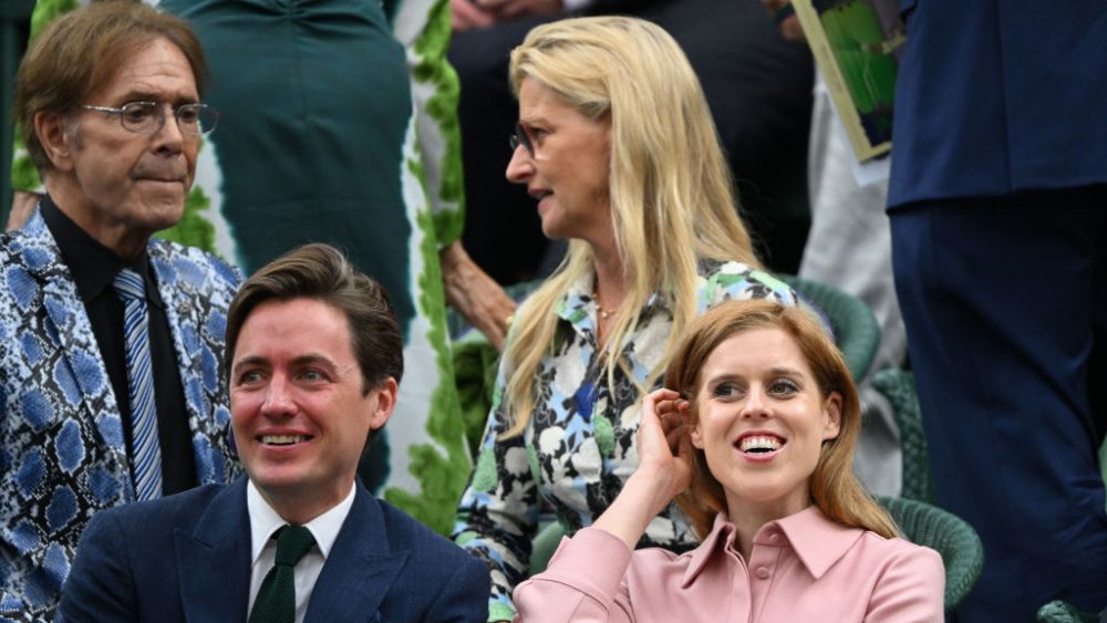 Edoardo Alessandro Mapelli Mozzi and Princess Beatrice at Wimbledon 2023.