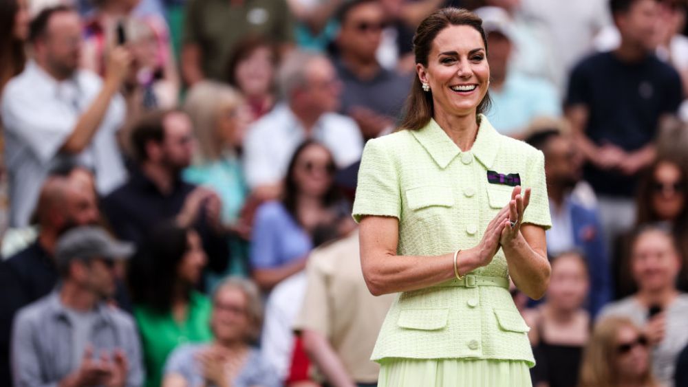 The Princess of Wales attends day thirteen of Wimbledon 2023 on July 15 in London.