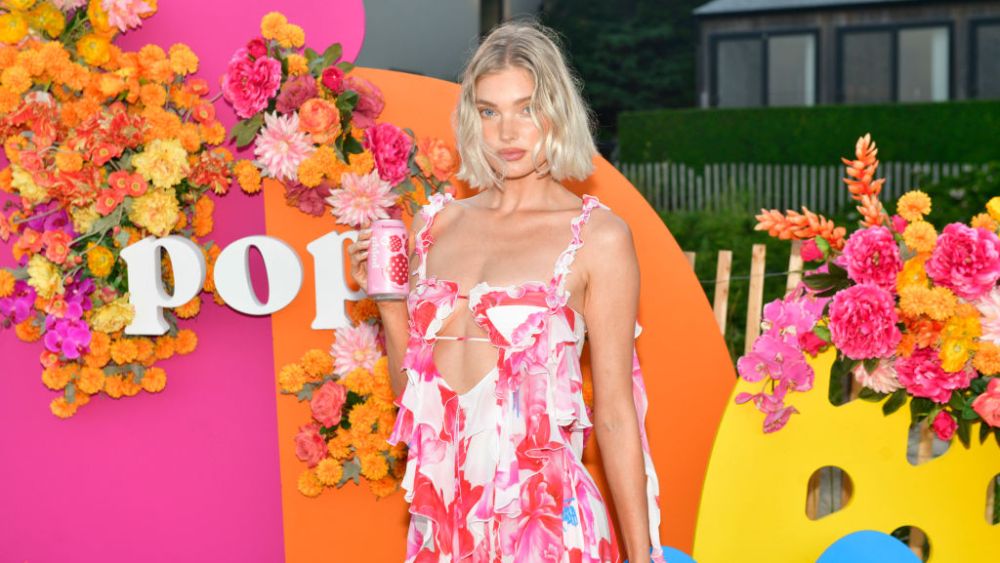 Elsa Hosk attends the Poppi Beach Bash on July 28 in Montauk, New York.