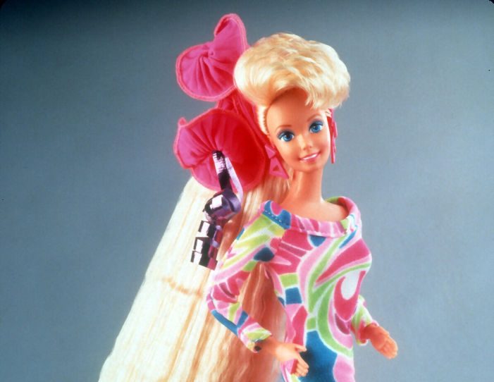 Mattel's "Totally Hair" Barbie, photographed in 1992.