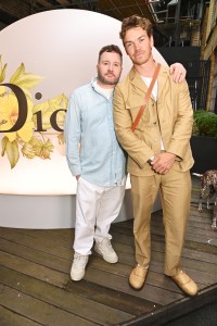 LONDON, ENGLAND - JULY 08: Kim Jones and Will Poulter attend the Dior Tears pop-up launch party on July 8, 2023 in London, England. Pic Credit: Dave Benett