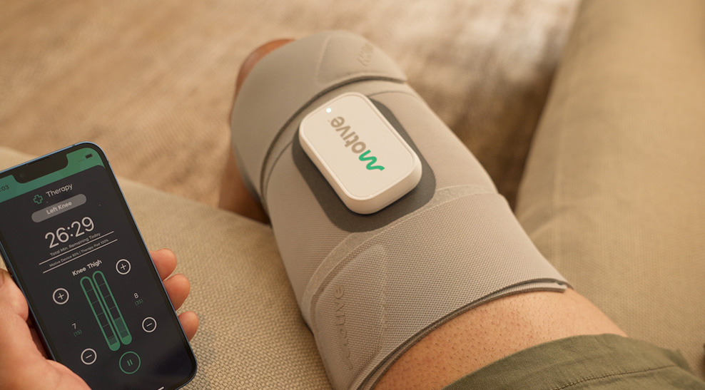 Motive Health launches FDA-cleared muscle stimulation device for knee pain.