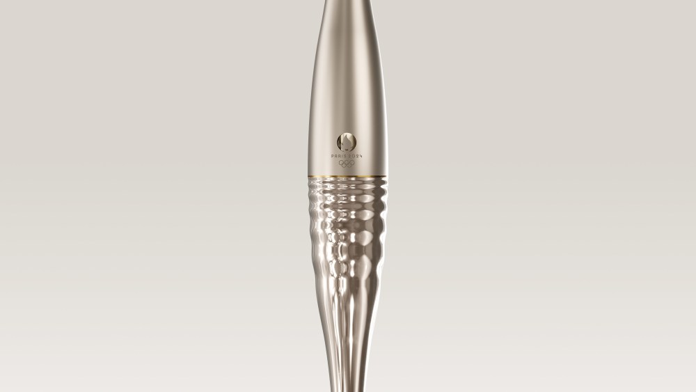 The Paris 2024 Olympic and Paralympic Games torch designed by Mathieu Lehanneur.