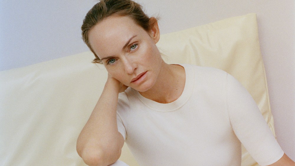 Amber Valletta fronts Simkhai's Pre-Fall 2023 Campaign.