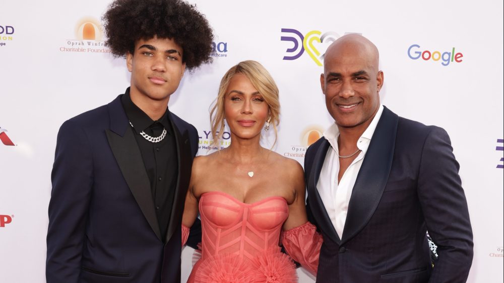 Nicolas Neruda Kodjoe, Nicole Ari Parker and Boris Kodjoe at the 2023 HollyRod DesignCare Gala on July 15.
