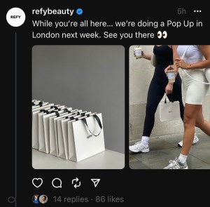 Beauty brands, retailers and creators are taking to Threads with personable and interactive posts.