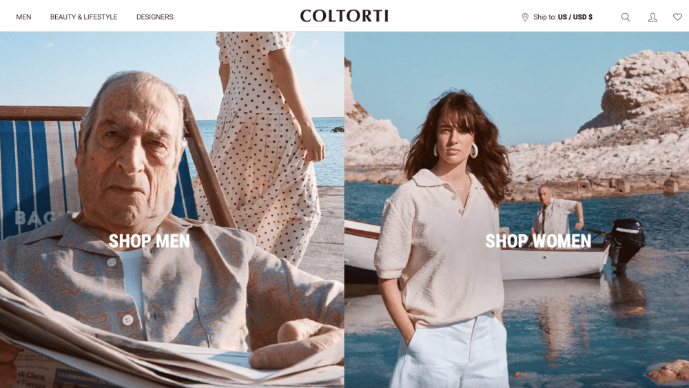 Coltorti's e-commerce.