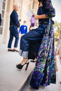 Street style at Paris Couture 2024 Fashion Week.