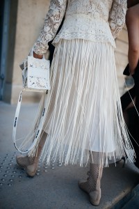 Street style at Paris Couture 2024 Fashion Week.
