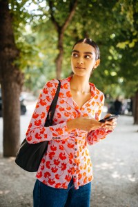 Street style at Paris Couture 2024 Fashion Week.
