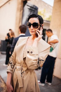 Street style at Paris Couture 2024 Fashion Week.