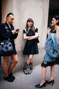 Street style at Paris Couture 2024 Fashion Week.