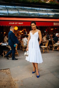 Street style at Paris Couture 2024 Fashion Week.