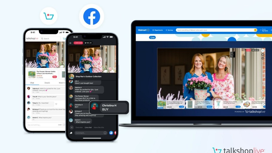 Walmart was the first to activate TalkShopLive's Shoppable Simulcast product with a live show on June 20 featuring blogger Ree Drummond, who hosts the television show, The Pioneer Woman.