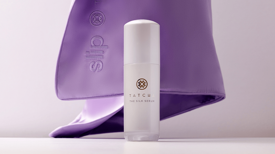 face serum; purple pillowcase