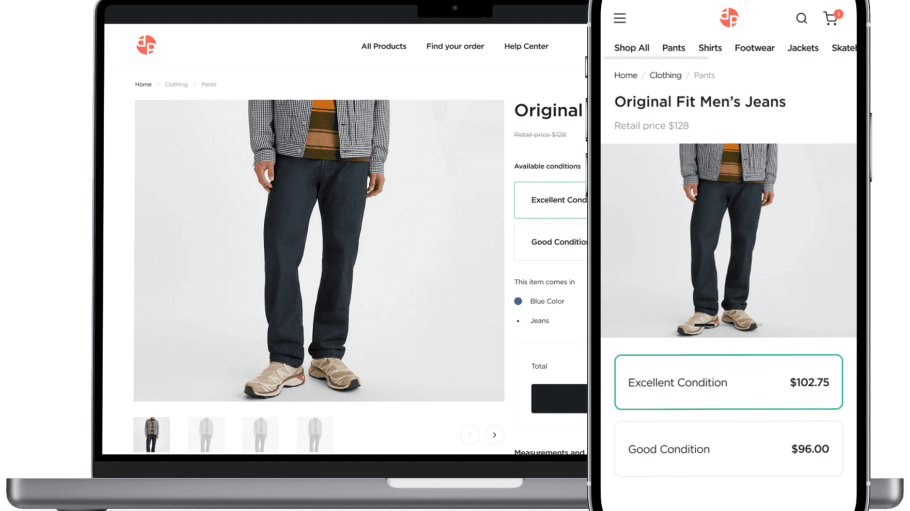 A mockup of an Arrive-branded site.