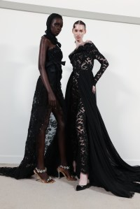 Backstage at Giambattista Valli Couture Fall 2023