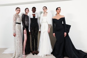 Backstage at Giambattista Valli Couture Fall 2023