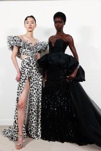 Backstage at Giambattista Valli Couture Fall 2023